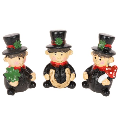 Amuleto da sorte com figura de limpador de chaminés para colar, 5 cm, 6 peças