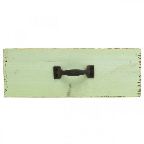 Floristik24 Gaveta de plantas madeira verde claro caixa de plantas vintage 25×13×8cm