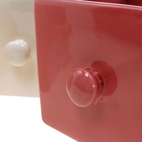 Floristik24 Gaveta para plantas, gaveta decorativa, vaso de cerâmica, plantador 6 peças