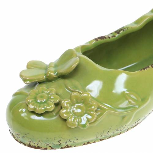 Itens Sapato plantador feminino cerâmica verde 24cm