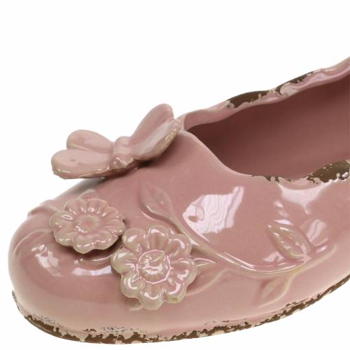 Floristik24 Sapato feminino plantador de cerâmica rosa 24cm