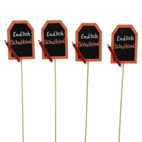 Itens Plugue decorativo de volta às aulas “Finalmente escolar” madeira 7×5,5cm 16pcs