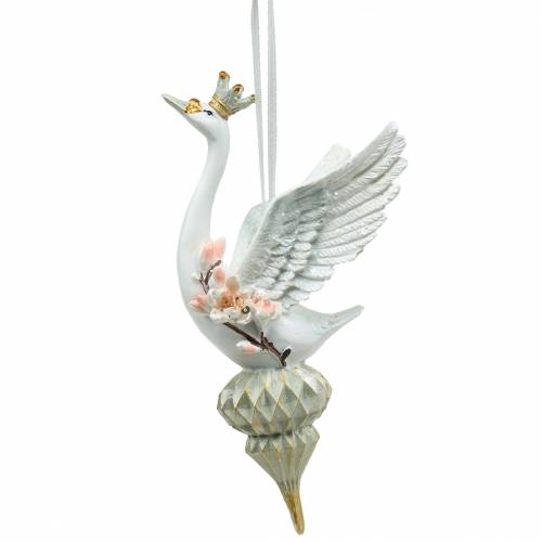 Floristik24 Deco hanger enfeite de árvore de natal cisne 17cm
