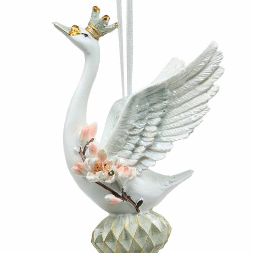 Floristik24 Deco hanger enfeite de árvore de natal cisne 17cm