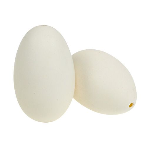 Floristik24 Ovos de cisne 9cm brancos 4 unidades