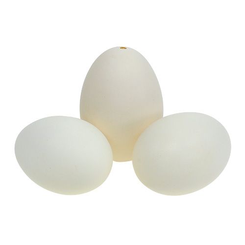 Floristik24 Ovos de cisne 9cm branco creme 6pcs