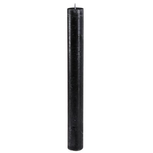 Floristik24 Velas pretas velas em bastão cor sólida 34x300mm 4 un