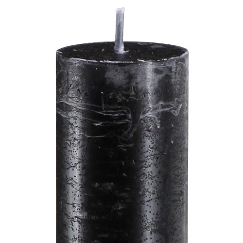 Floristik24 Velas pretas velas em bastão cor sólida 34x300mm 4 un