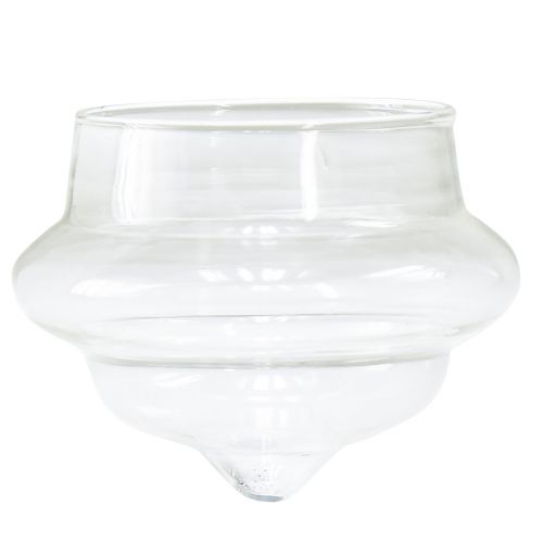 Porta-velas flutuante em vidro transparente Ø7,5cm Alt.6cm