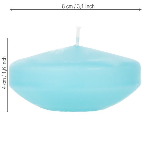 Itens Vela flutuante redonda, ideal para decoração de festas e eventos, decoração de lagos e mesas, 8 cm, pacote com 8 peças.