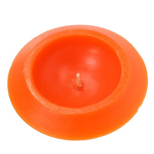 Floristik24 Vela flutuante em laranja Ø13cm