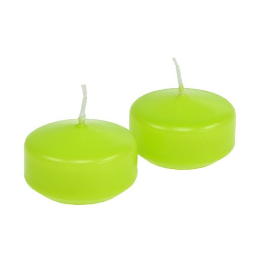 Floristik24 Velas flutuantes verdes 4,5 cm 8 unidades