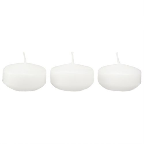 Floristik24 Velas Flutuantes Brancas 4,5cm 28 pcs