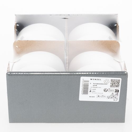 Itens Vela flutuante para noites românticas ou decoração festiva, também adequada para uso externo. 8 cm, 8 cm de altura, 8 unidades.