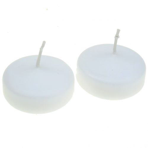 Itens Velas flutuantes brancas 4,5 cm 28 unidades