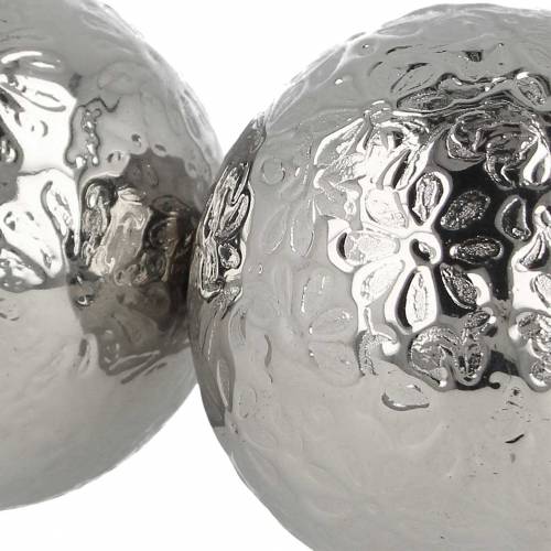 Floristik24 Bola flutuante flores metal prateado Ø5,5cm sortidas 6uds