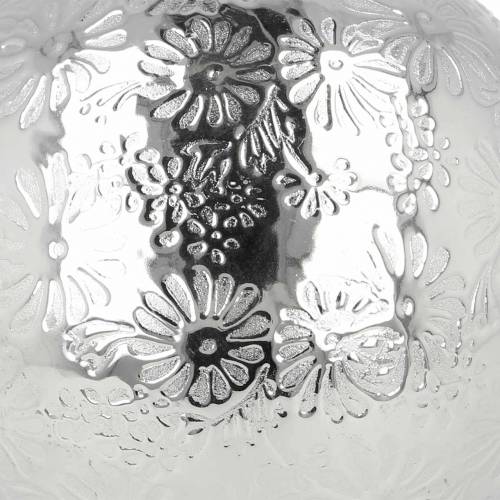 Floristik24 Bola flutuante flores metal prateado Ø10cm