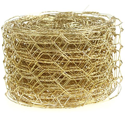 Floristik24 Trança hexagonal 50mm 5m ouro