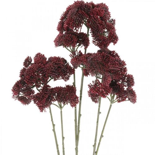 Floristik24 Sedum vermelho artificial stonecrop decoração de outono 70 cm 3 unidades