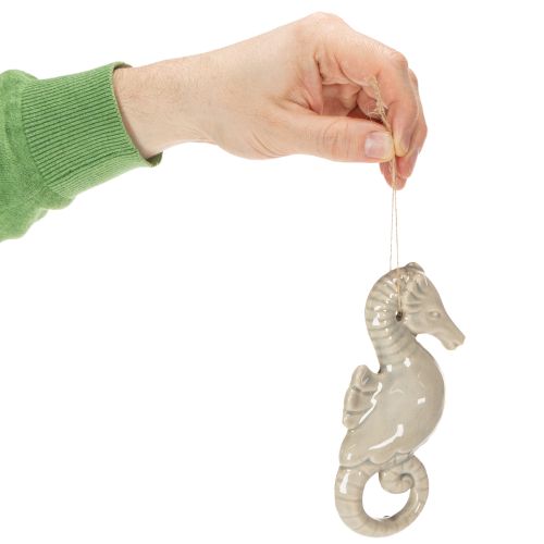 Itens Decoração suspensa em forma de cavalo-marinho para sala de estar e banheiro, estilo marítimo de verão, 15 cm, 2 peças.