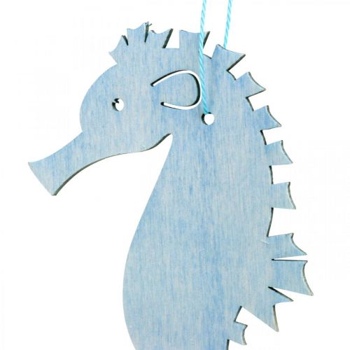 Itens Cavalo-marinho para pendurar azul, branco pendurado decoração marítima 8pcs
