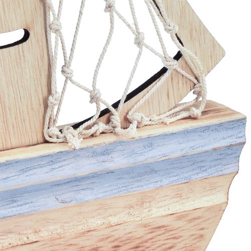 Itens Suporte para decoração de veleiro madeira natural azul claro 25,5×16,5cm 3 un