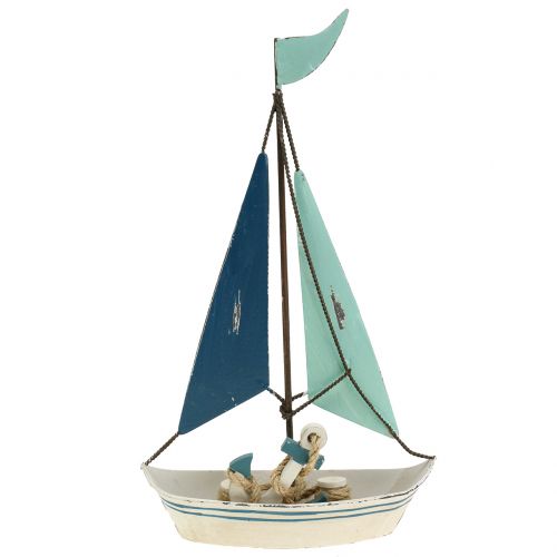 Floristik24 Veleiro decorativo em metal Alt.26cm