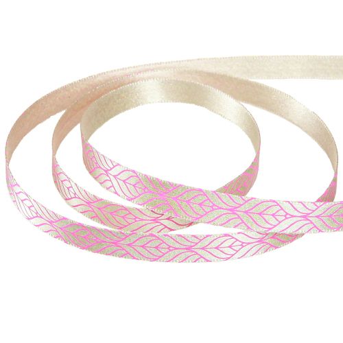 Itens Fita de seda deixa fita para presente bege rosa 10mm 20m