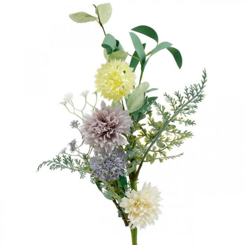 Floristik24 Flores de seda em cacho, decoração de verão, crisântemos e cardo globo, flores artificiais L50cm