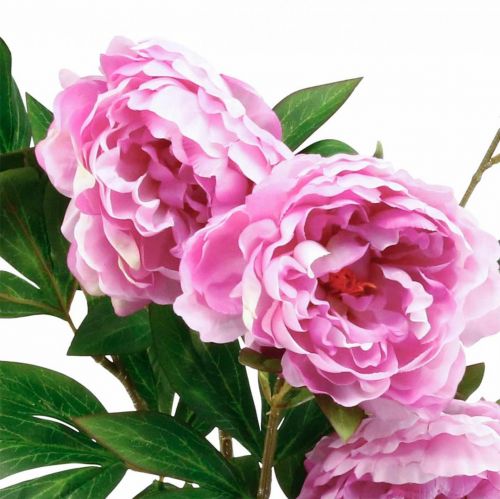 Flor de seda peônia artificial rosa violeta 135cm