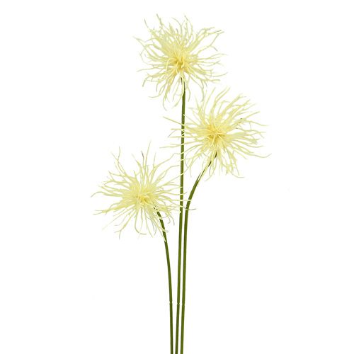 Flores de seda xanthium creme 63cm 4 unidades