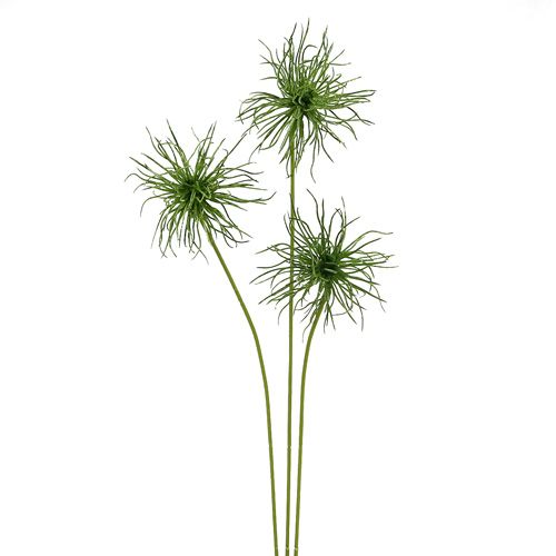 Floristik24 Flores de seda verde xanthium 63 cm 4 unidades