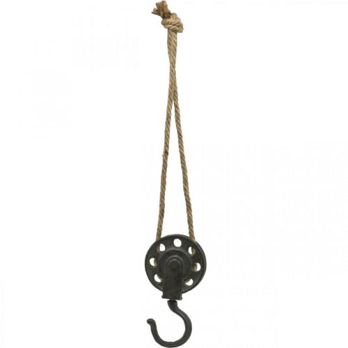 Polia Deco, guincho design industrial, cesto suspenso L55cm