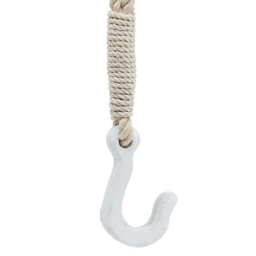 Floristik24 Guincho, cordame L80cm branco, azul, natural