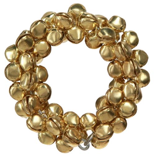 Floristik24 Argolas para guardanapos sinos de metal dourado Ø5cm 8 un