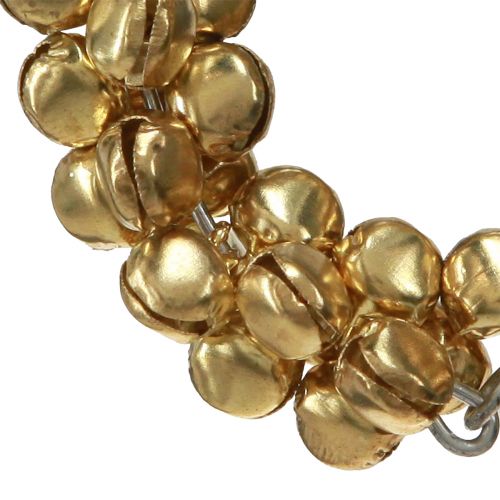 Floristik24 Argolas para guardanapos sinos de metal dourado Ø5cm 8 un