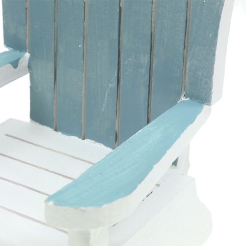 Floristik24 Cadeira decorativa feita de madeira branco-turquesa-cinza Alt.16cm