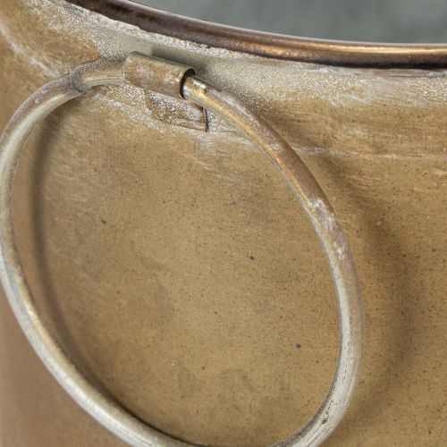 Itens Conjunto de vasos e floreiras de metal, estilo retrô vintage, 22,5 cm/27 cm/31 cm de comprimento