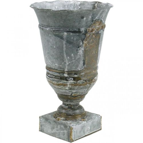 Vaso de metal para decoração de mesa Shabby Chic Ø18.5 H30cm