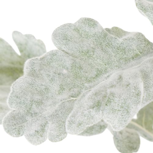 Ramo artificial de Senecio, folha de prata, trabalhado com detalhes minuciosos, 45 cm, 3 peças | Floristik24.pt
