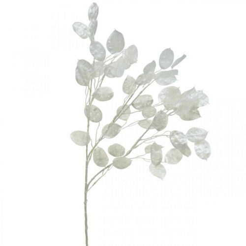 Ramo decorativo folha de prata branca Ramo Lunaria Ramo artificial 70cm
