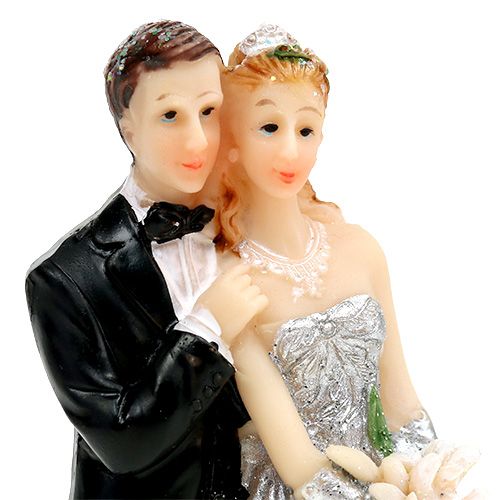 Itens Casal de casamento de prata 10cm