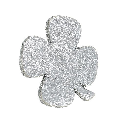 Floristik24 Decoração de Reveillon mix prata com mica 4cm - 5cm 24 un