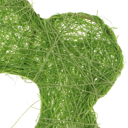 Floristik24 Flor de sisal verde Ø7,5cm 25pcs