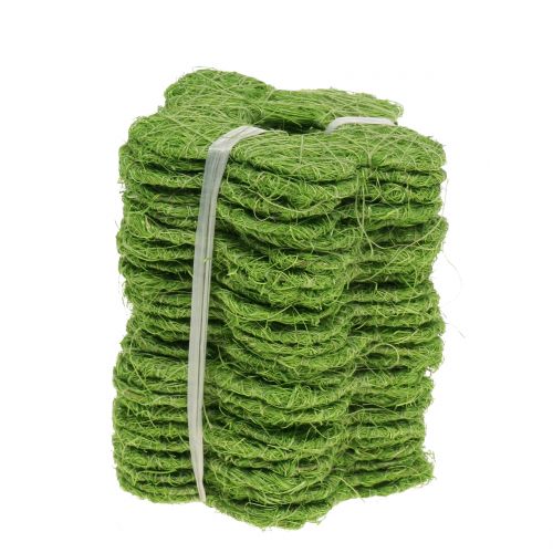 Floristik24 Flor de sisal verde Ø7,5cm 25pcs