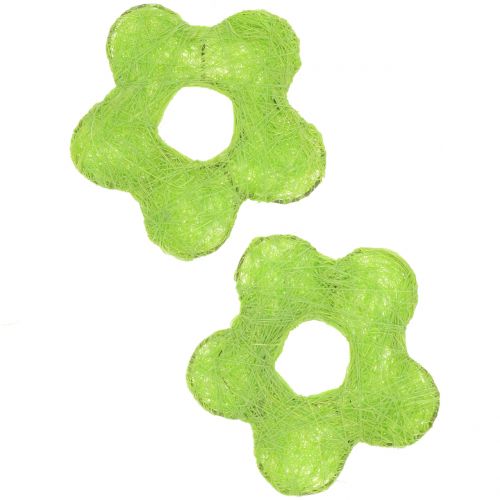 Floristik24 Flor de sisal verde claro Ø7,5cm 25 un