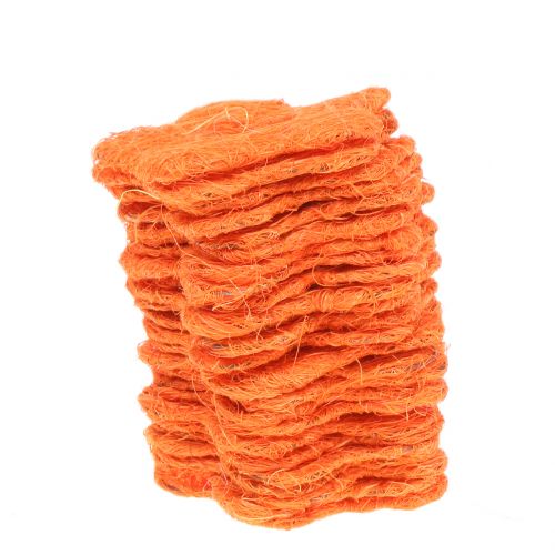 Floristik24 Flor de sisal laranja Ø7,5cm 25 un