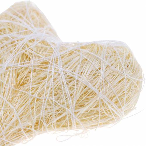 Itens Creme de coração de sisal 5cm 24 un