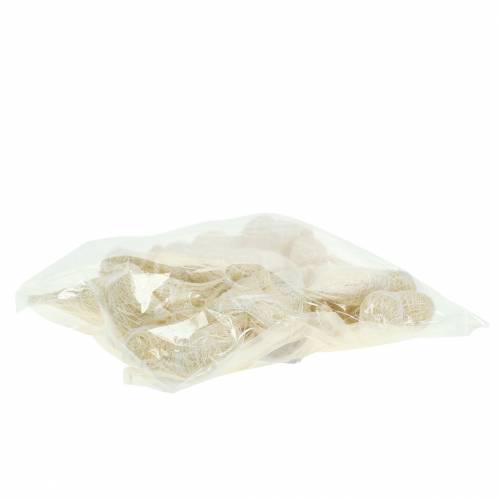 Itens Creme de coração de sisal 5cm 24 un