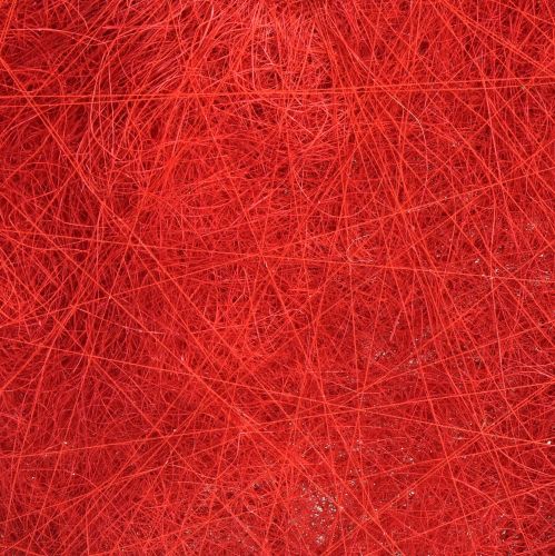 Floristik24 Decoração coração de sisal com fibras de sisal vermelho 40x40cm